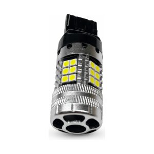 LED лампа 7440 T20 ДХО задній хід біла CANBUS з кулером 28W (0037)