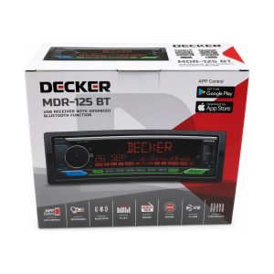 Автомагнітола Decker MDR-125BT, BT, DSP, USB, SD, FM, знімна панель