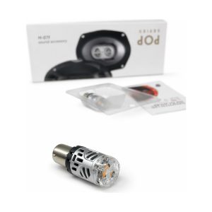 LED лампа 1156 P21W 150° поворот жовта CANBUS з кулером 23W (C5-06)