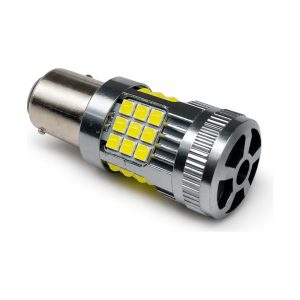 LED лампа 1157 P21/5W ДХО габарит біла CANBUS з кулером (0045)