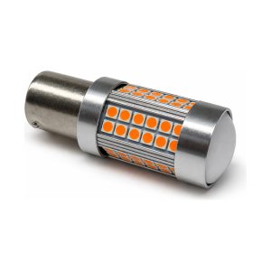 LED лампа 1156 P21W 150° поворот жовта 22W (0020)